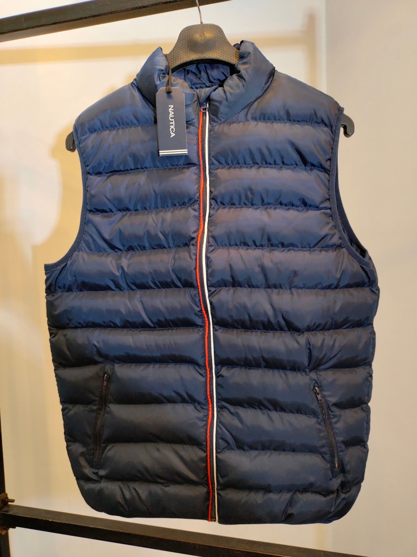 NAUTICA QUILTED GILET WITH CONTRAST