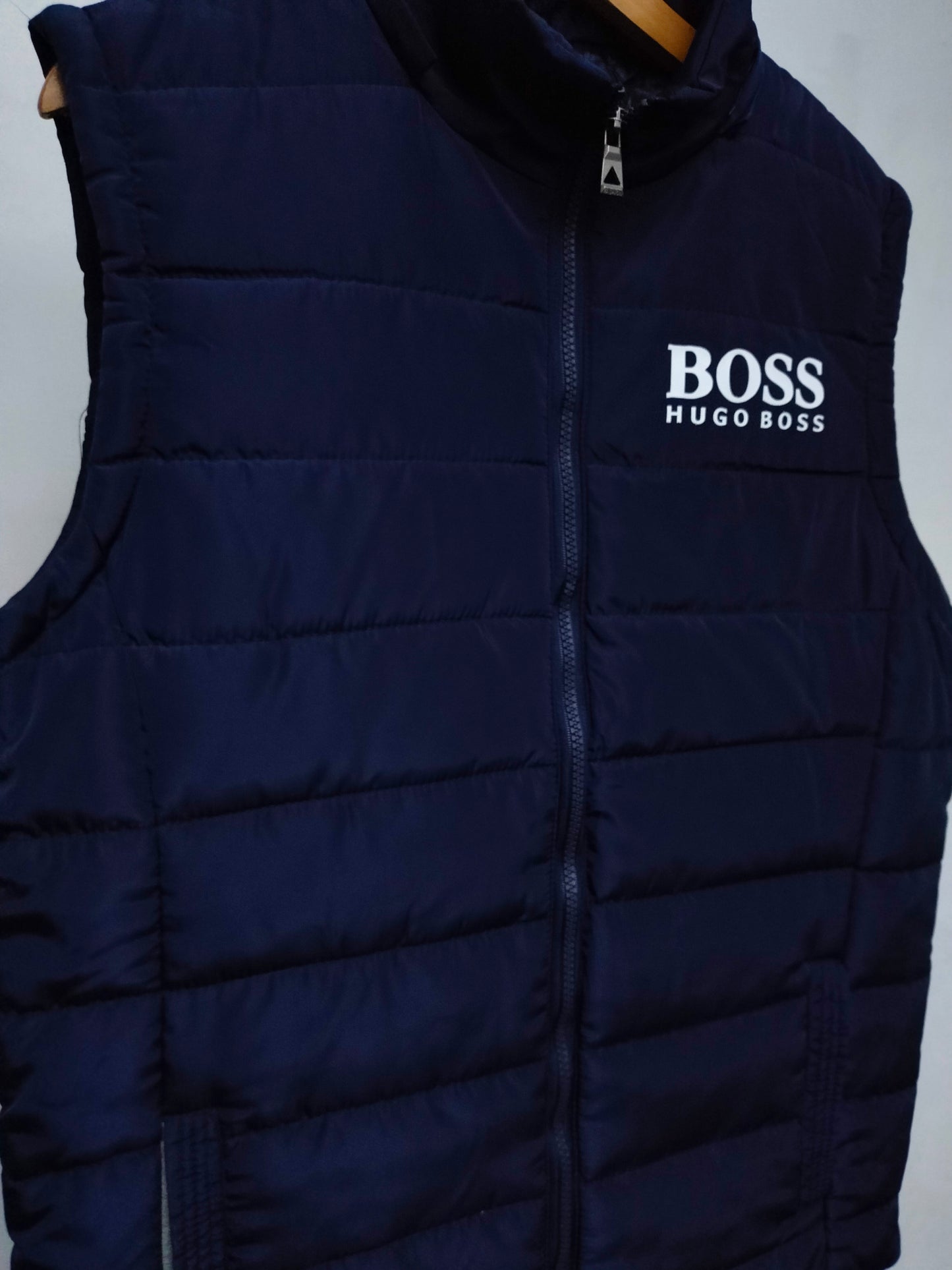 Boss By Hugo Boss Men's Logo Print Padded Gilet Jacket