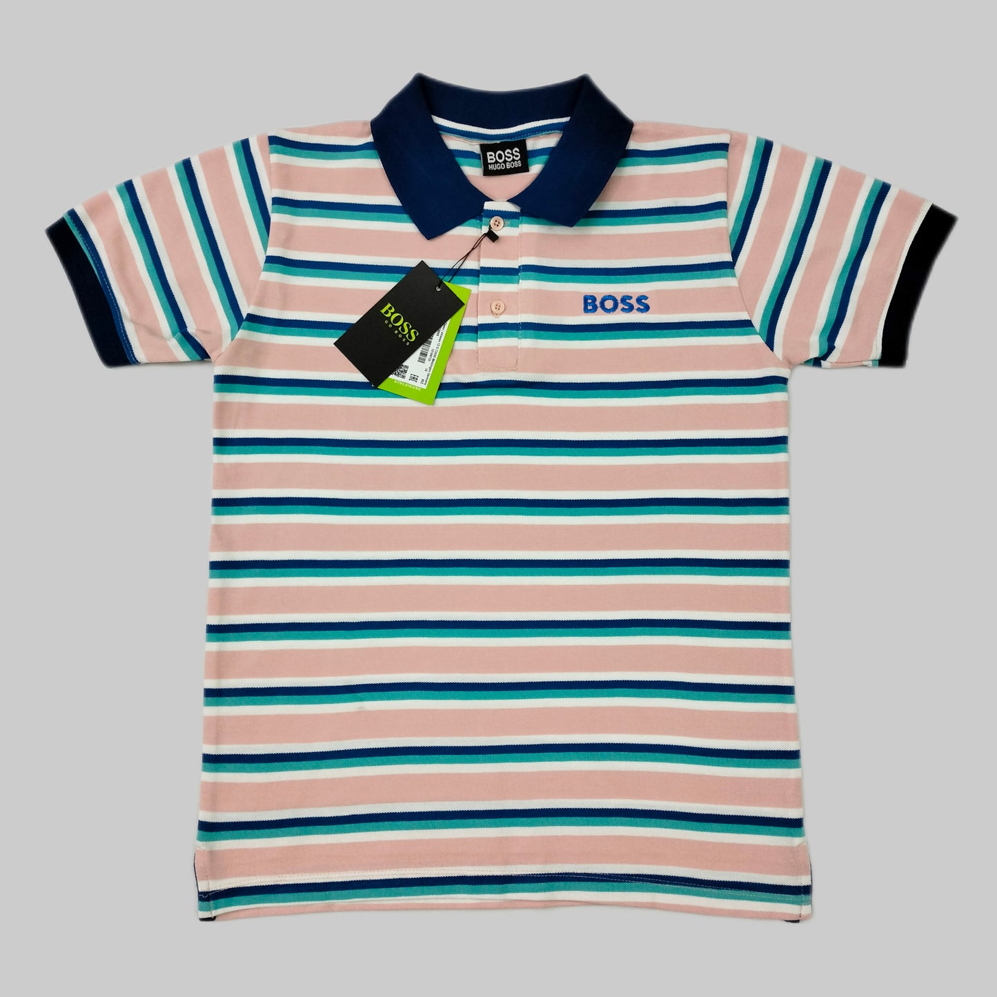 Hugo Boss designer striped polo tee