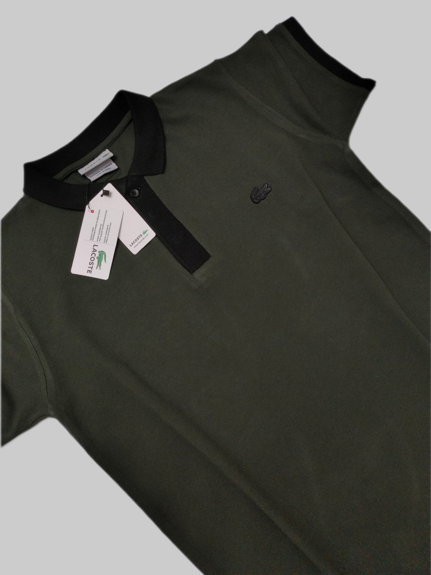 Lacoste men's polo shirt with Rubber Logo